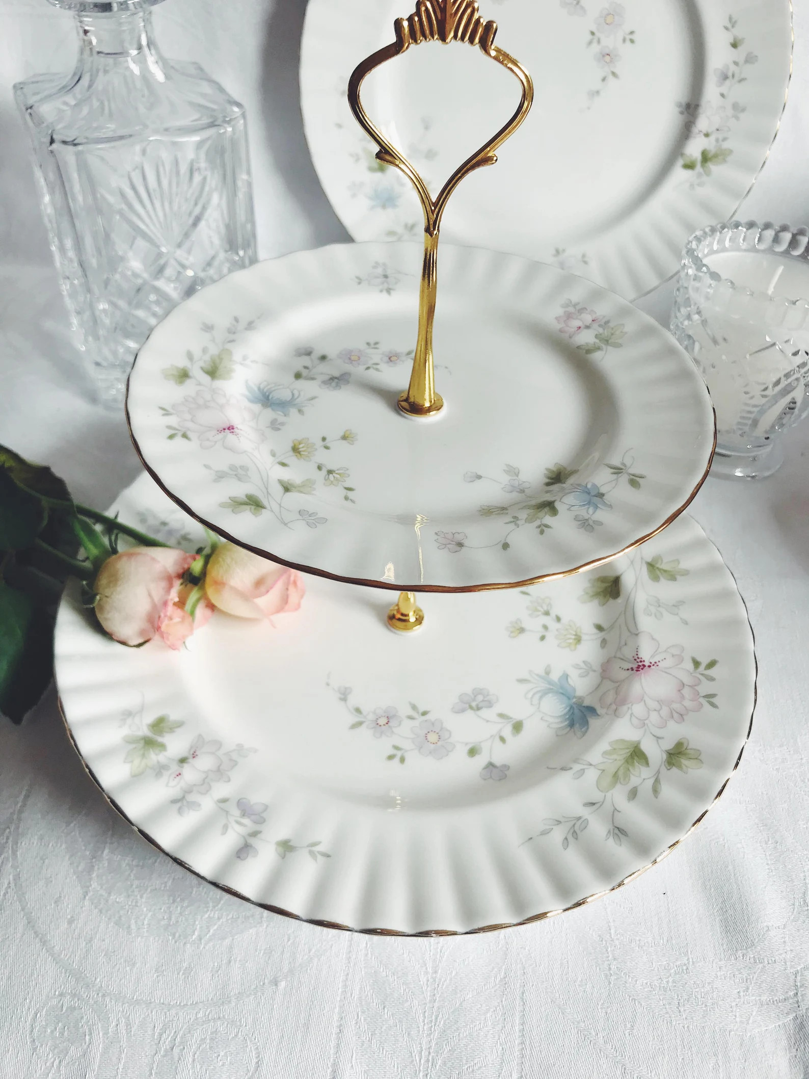 Elegant Royal Albert Meadow Flower  2 Tier | Etsy | Etsy (US)