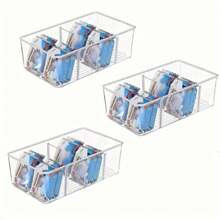 Pack Food Storage Organizer Bins Clear Plastic Bins For Pantry Kitchen Fridge Cabinet Organization And Storage Compartment Holder Packets Snacks Pouc | SHEIN