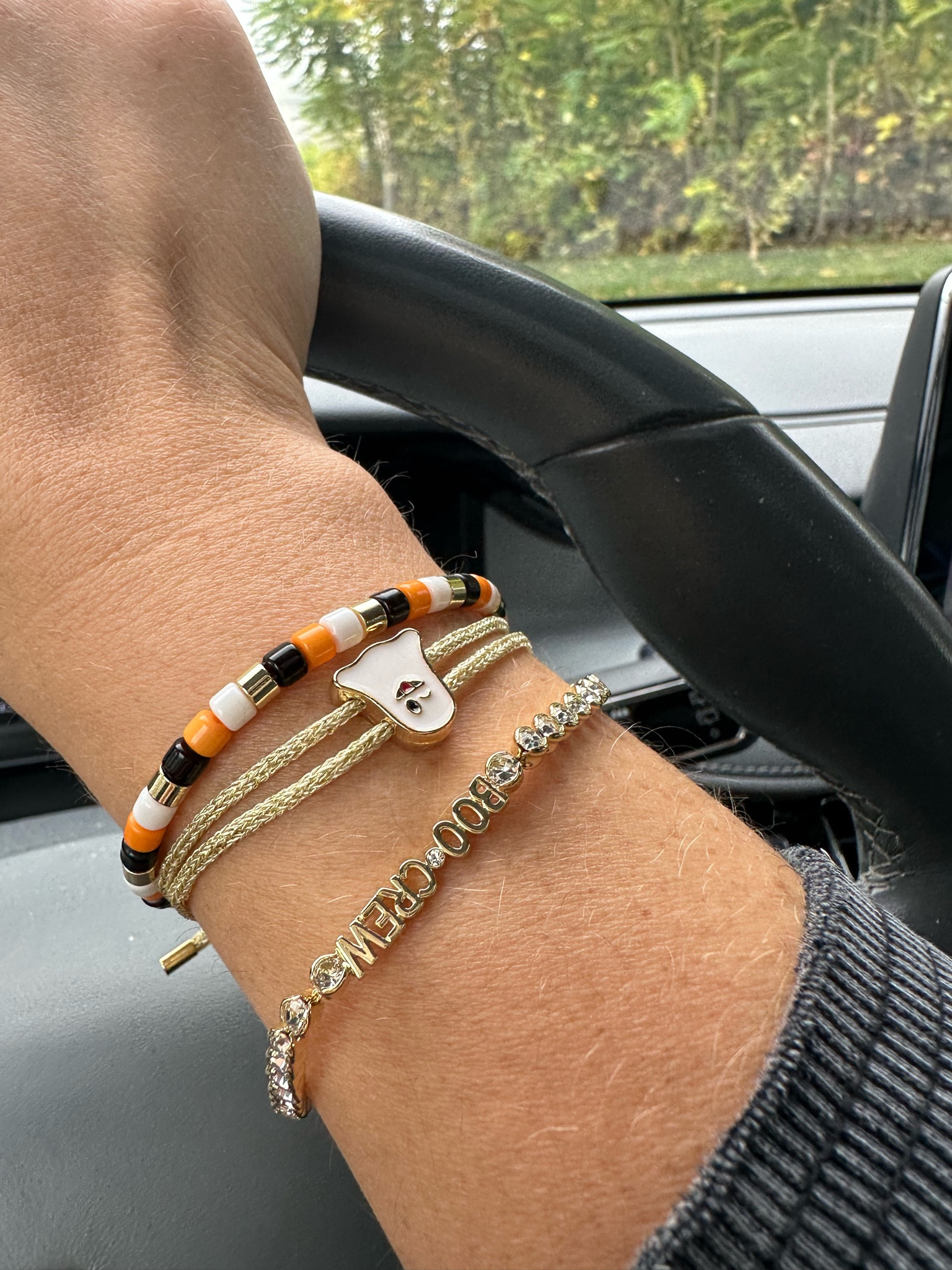 Loving my new Halloween bracelet 

Halloween fashion 

#LTKSeasonal
