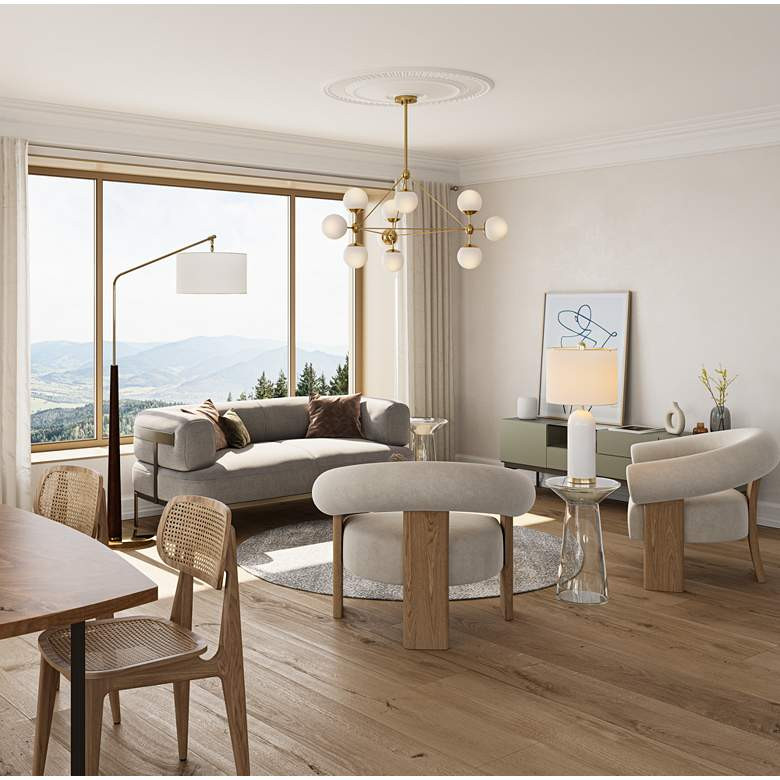 Possini Euro Gable 40 1/2" Wide Soft Gold Modern 10-Light Chandelier | Lamps Plus