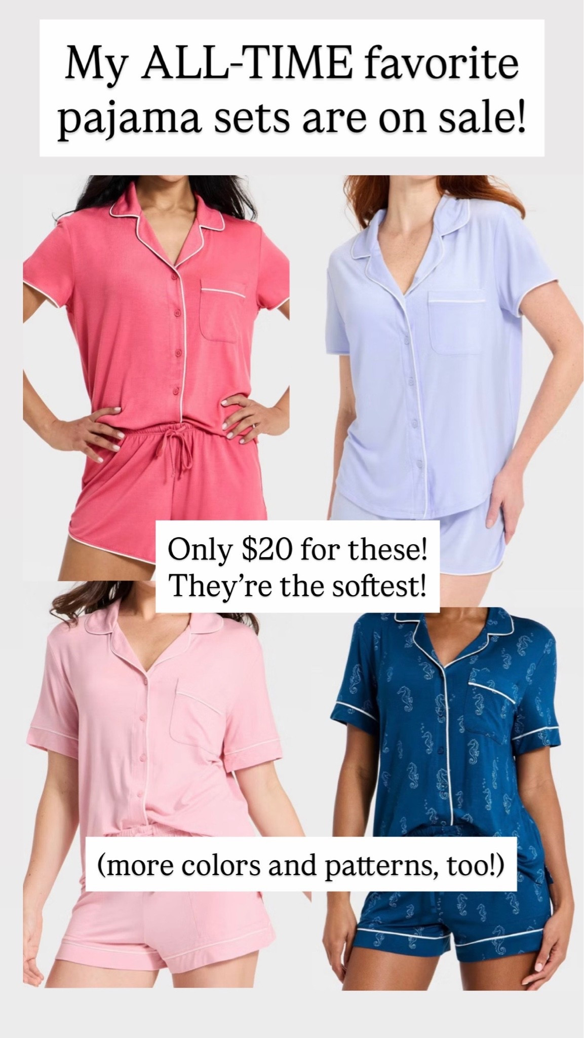 Don’t miss these pajama sets for $20

#LTKSaleAlert