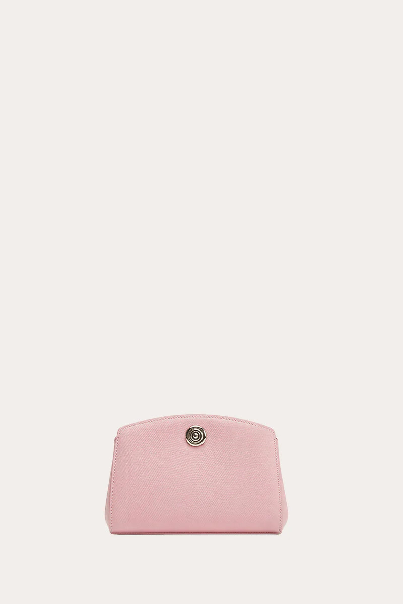 Pushlock Clutch Pink Lizard | LITTLE LIFFNER