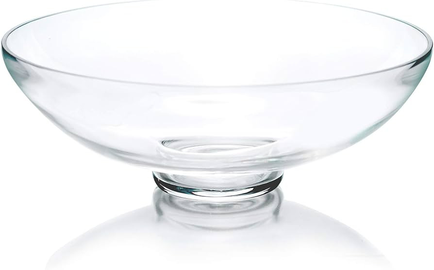 CYS EXCEL Glass Decorative Footed Bowl (H:4.5" D:12") | Fruit Display Bowl | Terrarium Bowl | Com... | Amazon (US)