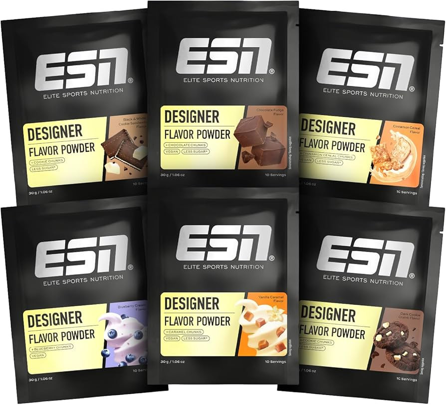 ESN Designer Flavor Powder, Probenbundle, 6 x 30 g Sample, Geschmackspulver zum Süßen, ohne vie... | Amazon (DE)