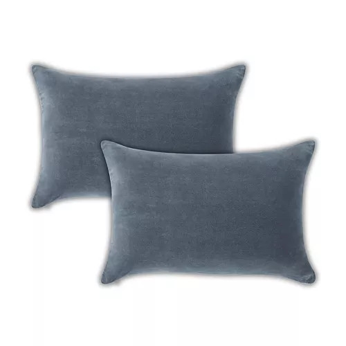 Stella Plush Velvet Lumbar Throw Pillow Covers, 14"x 20", Set of 2 | Macy's