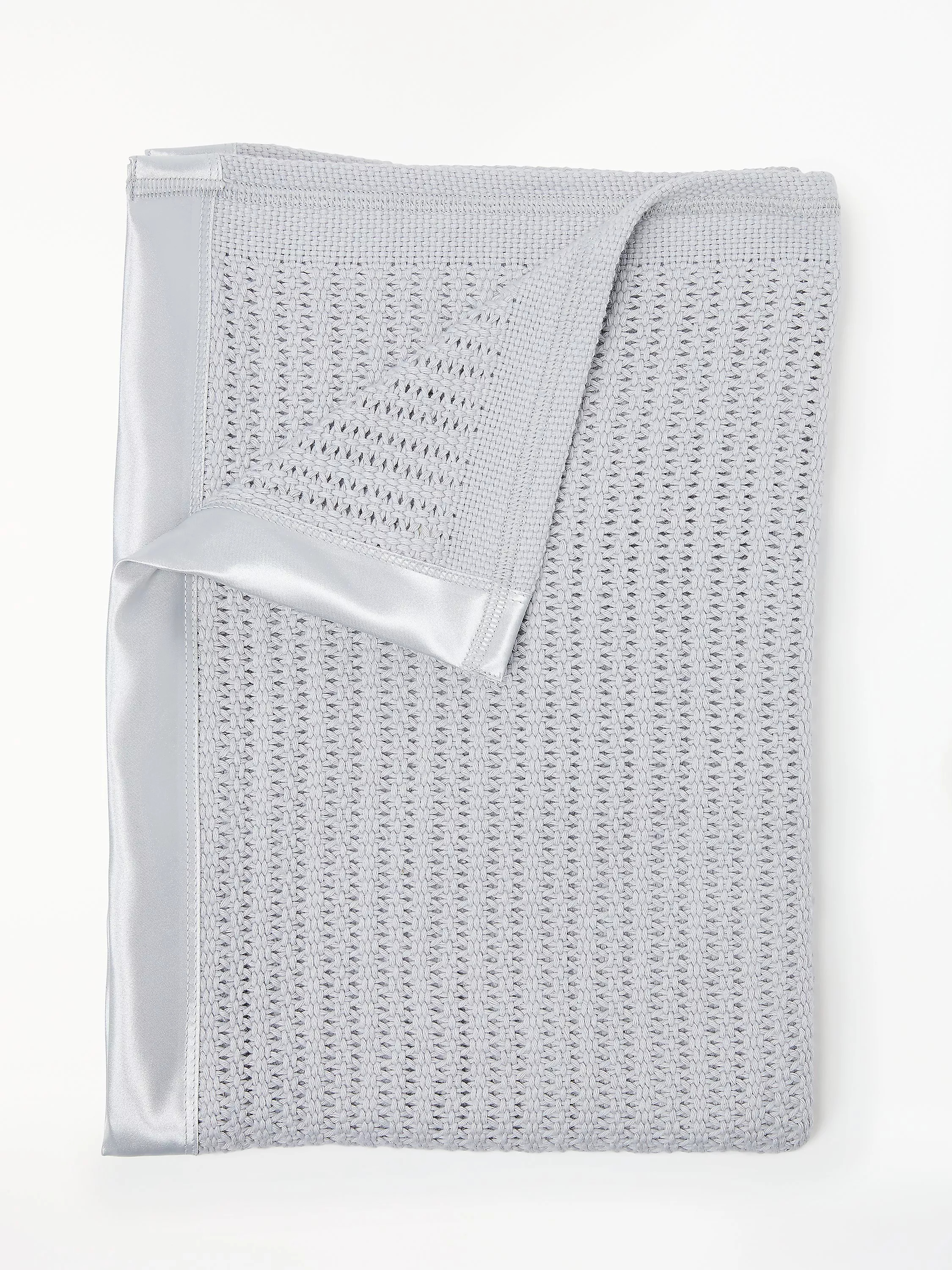 John Lewis Baby GOTS Organic Cotton Cellular Pram Blanket, 90 x 70cm | John Lewis (UK)