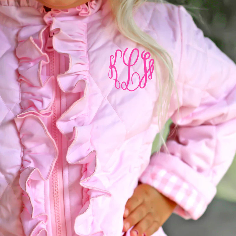 Pink Quilted Ruffle Coat | Classic Whimsy