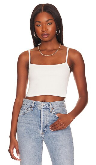 Green Anabel Tank Top in White | Revolve Clothing (Global)