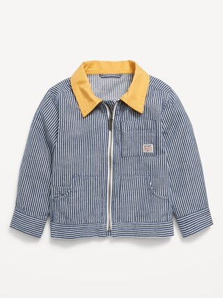 Loose Collared Zip-Front Utility Jacket for Toddler Boys | Old Navy (CA)