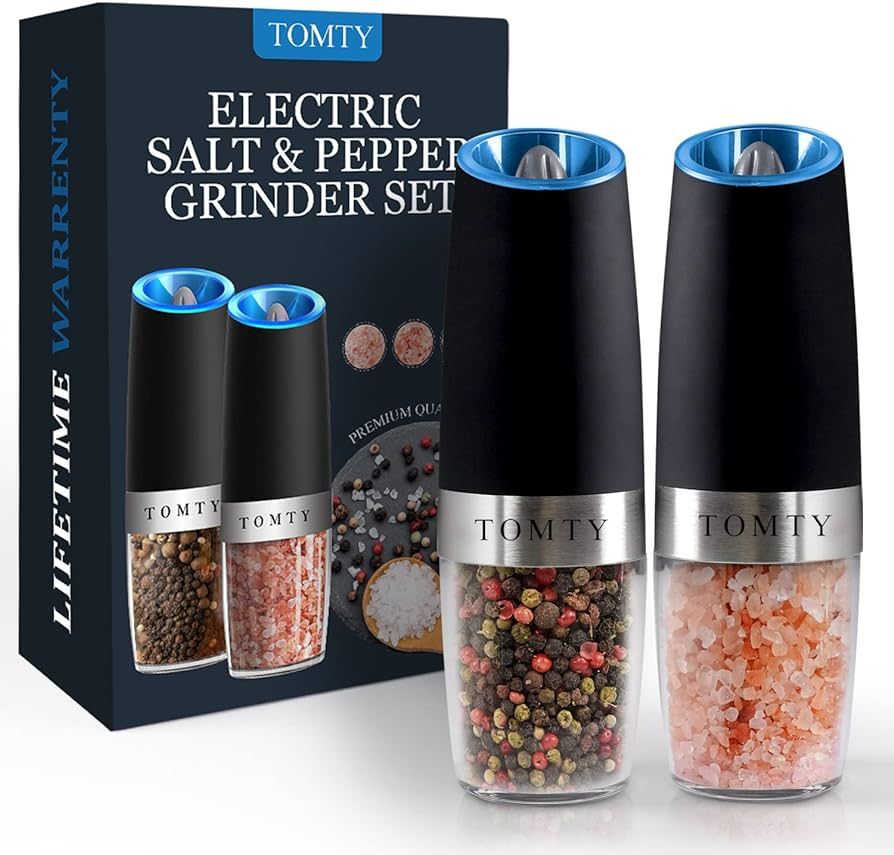 Gravity Electric Salt and Pepper Grinder Set Gifts for Women Who Have Everything Grilling Men Whi... | Amazon (US)