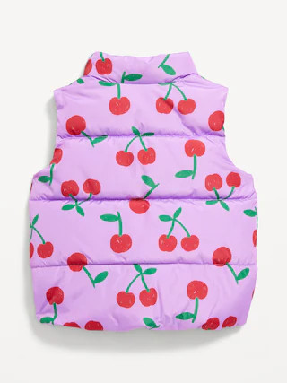 Printed Water-Resistant Frost Free Puffer Vest for Toddler Girls | Old Navy (US)