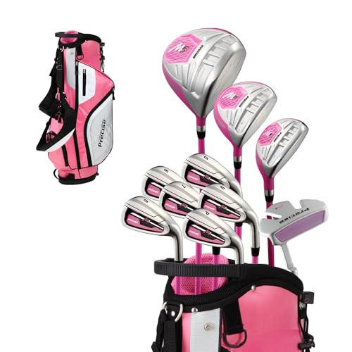 Precise M5 Ladies Complete Left & Right Handed Golf Club Set | Complete Regular & Petite Womens Golf Clubs Set | with 3 HC's, Lightweight Shafts & Spacious Stand Bag w/Pockets & Dual Carrying Straps | Amazon (US)