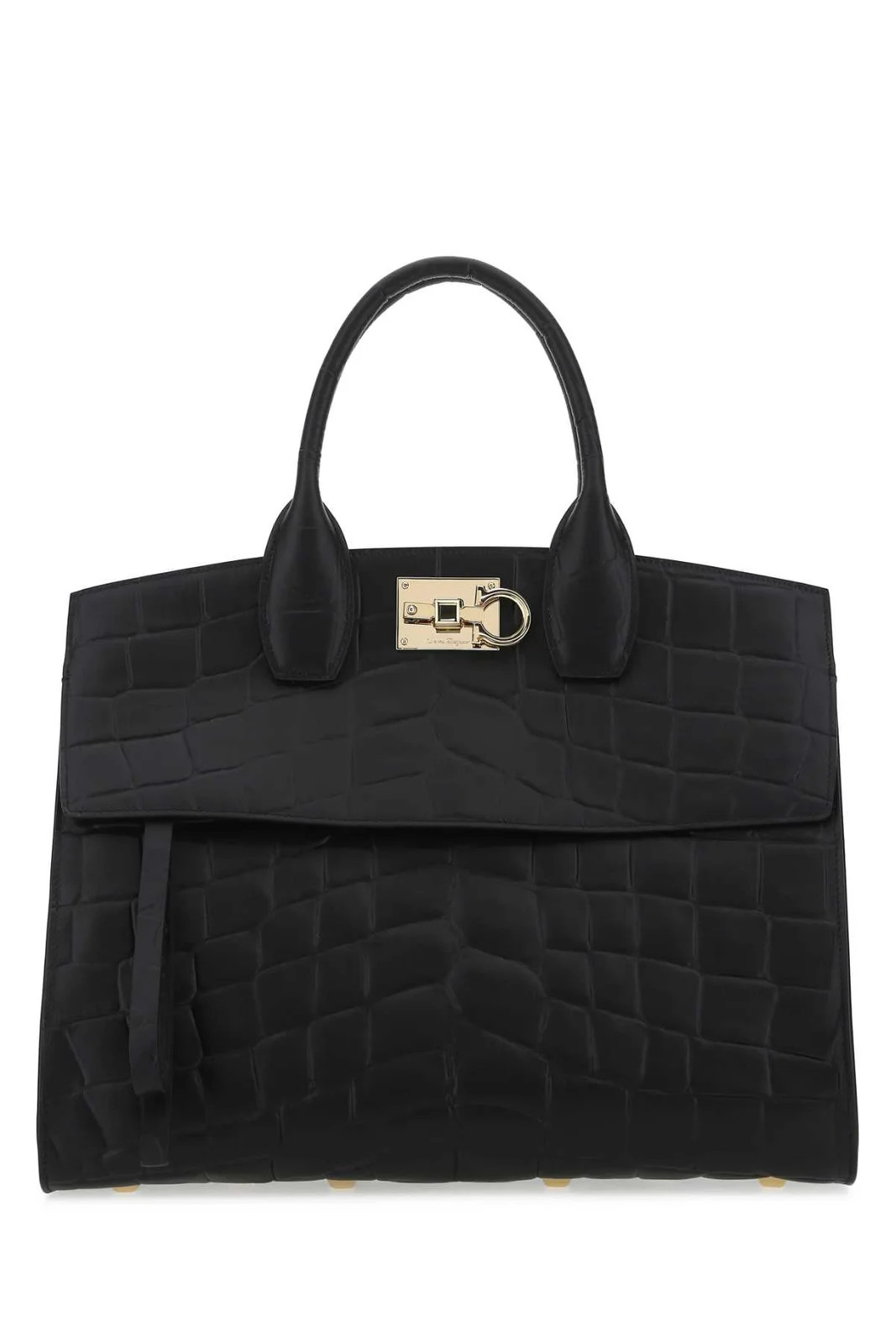 Salvatore Ferragamo Studio Embossed Top Handle Bag | Cettire Global