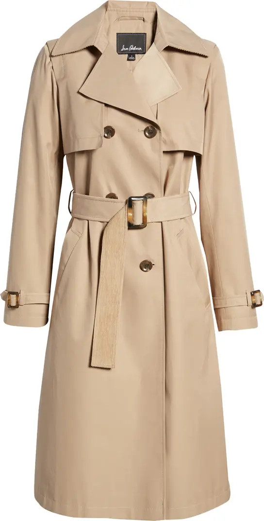 Sam Edelman Water Repellent Double Face Cotton Blend Trench Coat | Nordstrom | Nordstrom