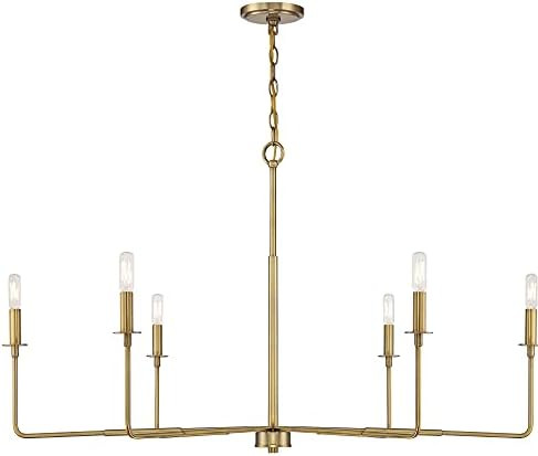 Savoy House 1-2221-6-322 Salerno 6-Light Chandelier in Warm Brass (42" W x 25"H) | Amazon (US)