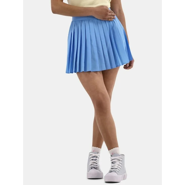 No Boundaries Pleated Tennis Skort, Women's and Women's Plus | Walmart (US)
