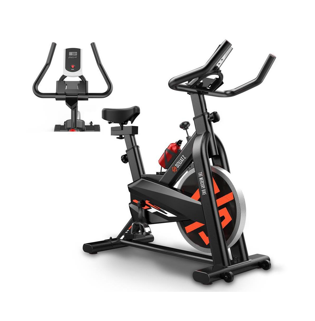 Squatz Stationary Cycling Bike Exerciser With Adjustable Resistance and Lcd Display - Black | Macy's