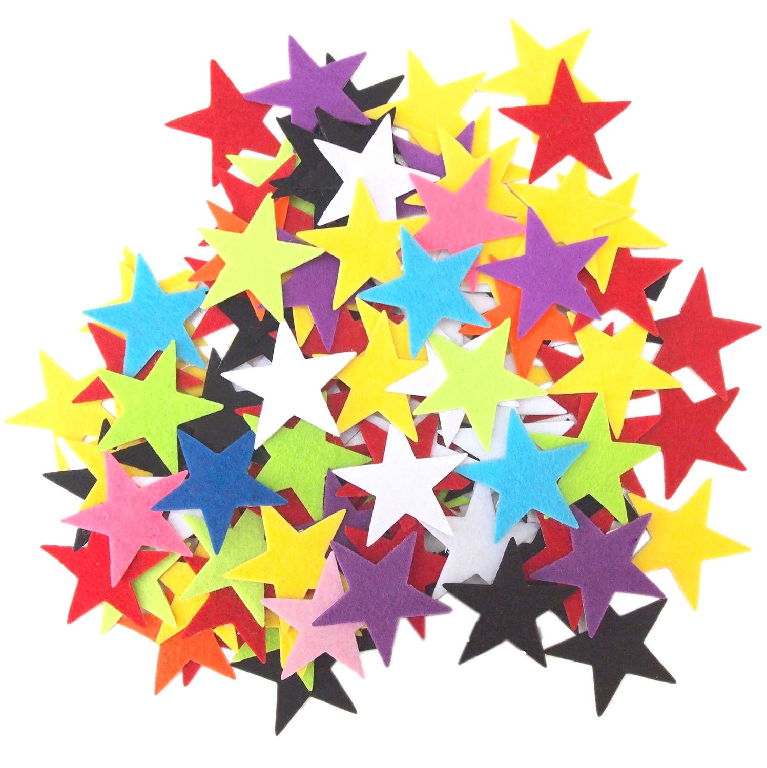 Playfully Ever After 1.5 Inch Mixed Color Assortment 85pc Felt Star Stickers | Amazon (US)