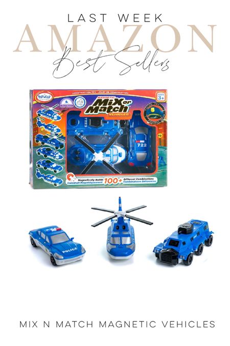 My boys absolutely love these mix and match magnetic vehicles. They come in a ton of different vehicle types as well as a miniature version. It’s a great toddler gift even my seven-year-old still likes to play with them.

#GiftsForBoys #AmazonFINDS #ToddlerGifts #BoysGifts #KidsGiftGuide #VehicleToys 

#LTKfamily #LTKkids #LTKfindsunder50