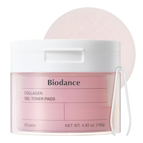 BIODANCE Collagen Gel Toner Pads 60 Counts | Non-Irritating Hydrogel Pads | Pore Minimizing, Improving Elasticity and Exfoliating | Korean Toner Pads for Sensitive Skin | Korean Skincare | Amazon (UK)