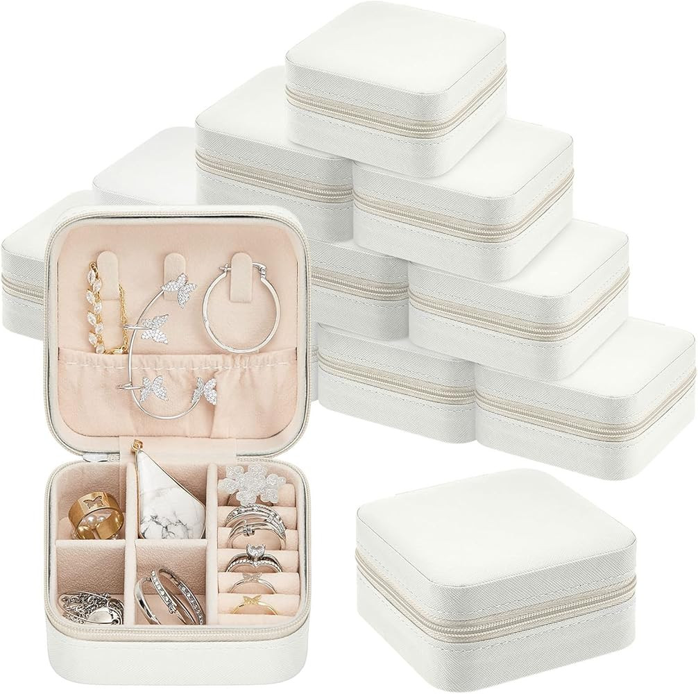 12 Pcs Travel Jewelry Case Bridesmaid Gift Boxes Jewelry Travel Organizer Small Jewelry Box Mini ... | Amazon (US)