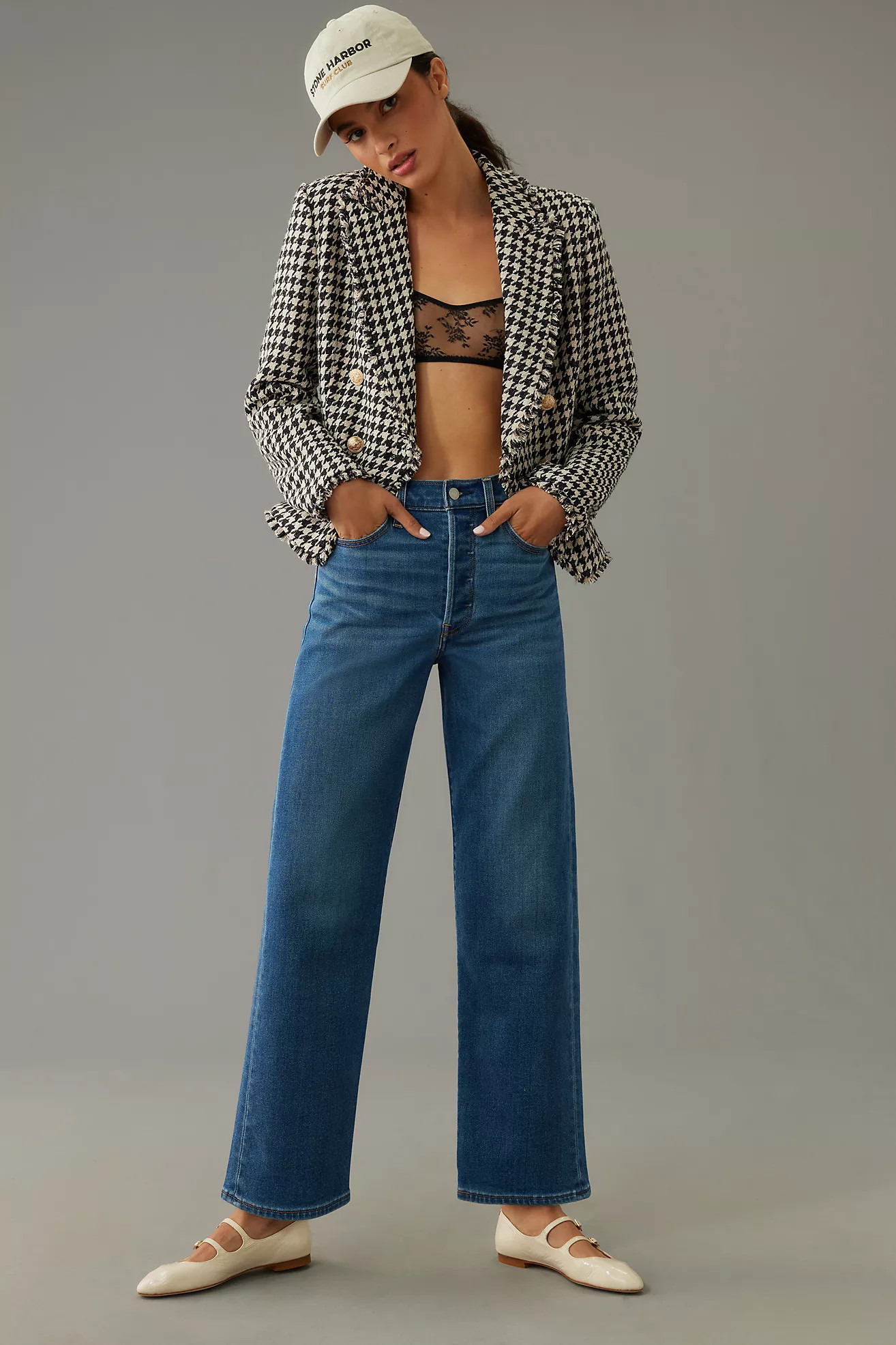 Levi's Ribcage High-Rise Ankle Straight Jeans | Anthropologie (US)