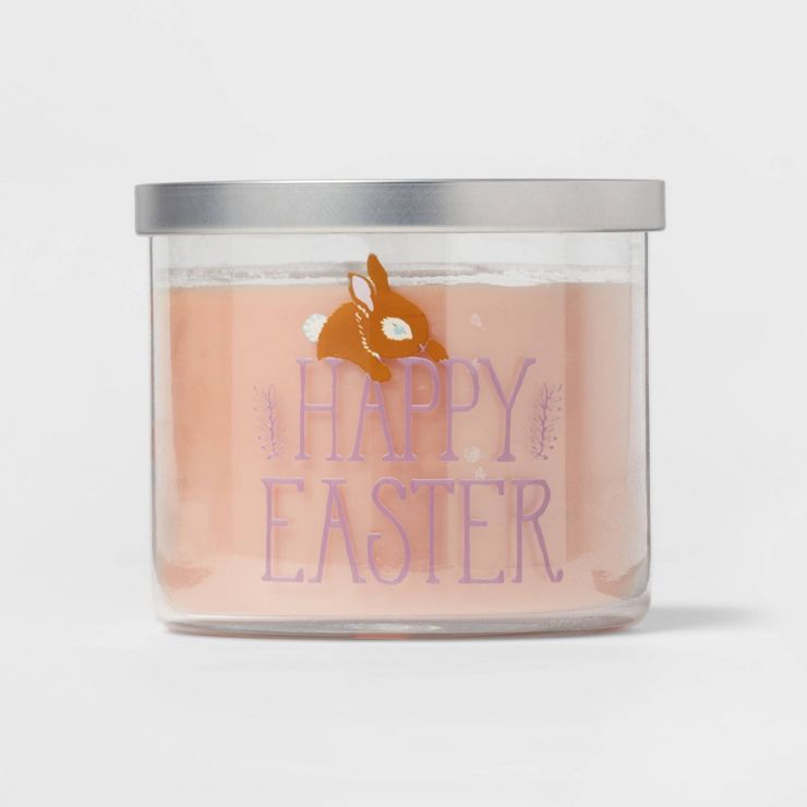 14oz Happy Easter Jar with Metal Cover Berry Lemonade & Melon Candle Off-White - Threshold™ | Target