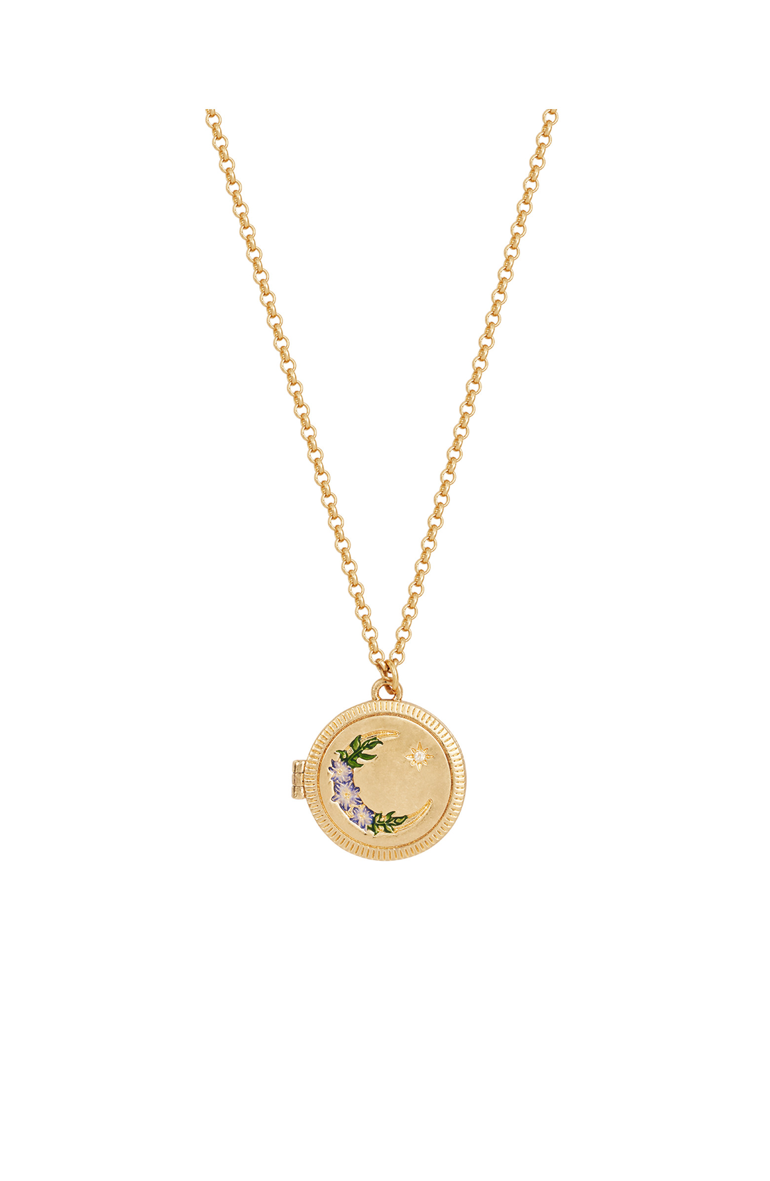 Nightshade Moon Gold Locket Chain Necklace | Nordstrom