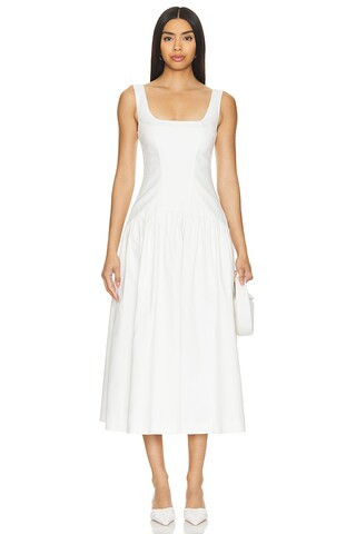 Linda Midi Dress in Ivory White Midi Dress Fall Midi Dress Fall Dress Outfits Midi Fall Dress 2024 | Revolve Clothing (Global)