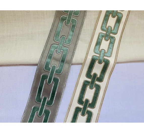 Woven Fabric Trim Velvet Embroidery 3.7 Wide 9.5cm | Etsy | Etsy (US)
