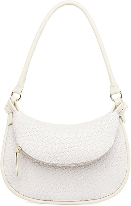 Purses for Women Woven Texture Crossbody Bags Underarm Bag Double Layer Shoulder Handbag Vintage ... | Amazon (US)