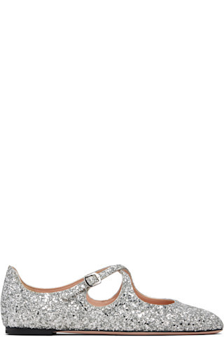 Silver Beliska Ballerina Flats | SSENSE
