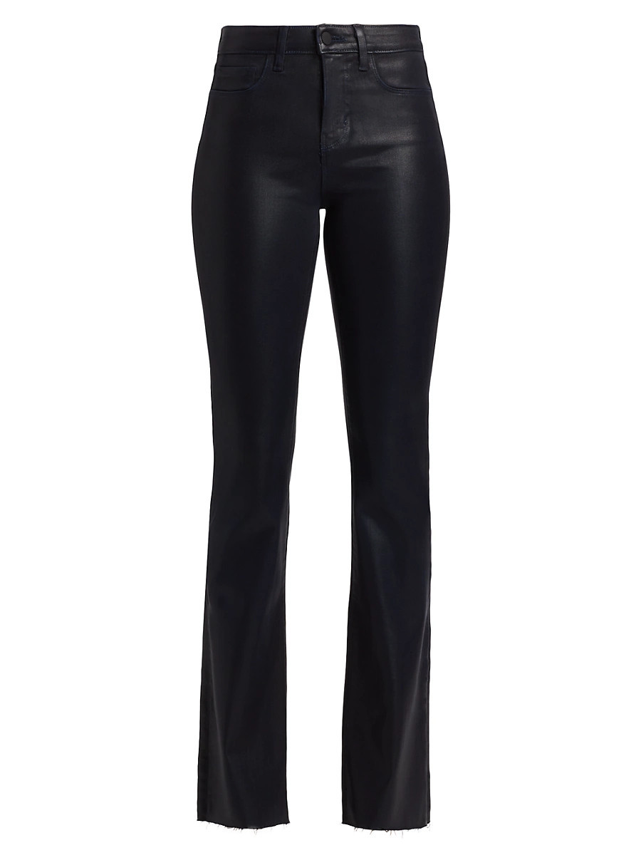 Women's Ruth Coated High-Rise Straight Jeans - Metro Coated - Size 30 | Saks Fifth Avenue