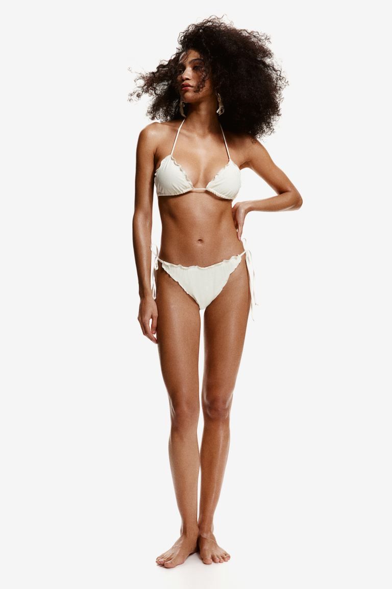 Padded Triangle Bikini Top - White - Ladies | H&M US | H&M (US + CA)