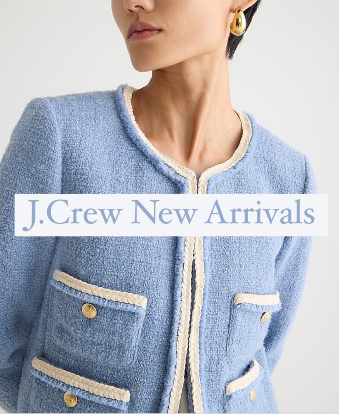 Fall outfits. Fall styles. Light blue tweed jacket. Cream cable knit sweater. Ruffle collar chambray shirt. Chambray shirt. Brown suede ankle boots. Teddy Sherpa jacket. Cream mockneck sweater shell. Cropped fall jacket. Fringe trim tweed jacket. Workwear 
.
.
.
.
…. 

#LTKover40 #LTKstyletip #LTKworkwear