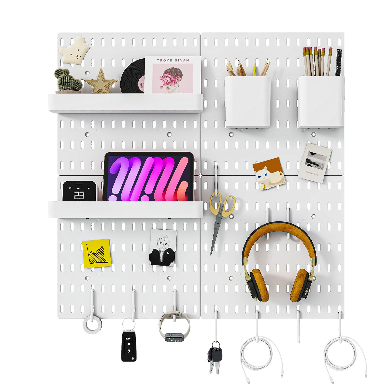 Nafenai Peg Board, Modular Hanging Peg Board Combination Kit with Accessories for Wall Organizer,... | Amazon (US)