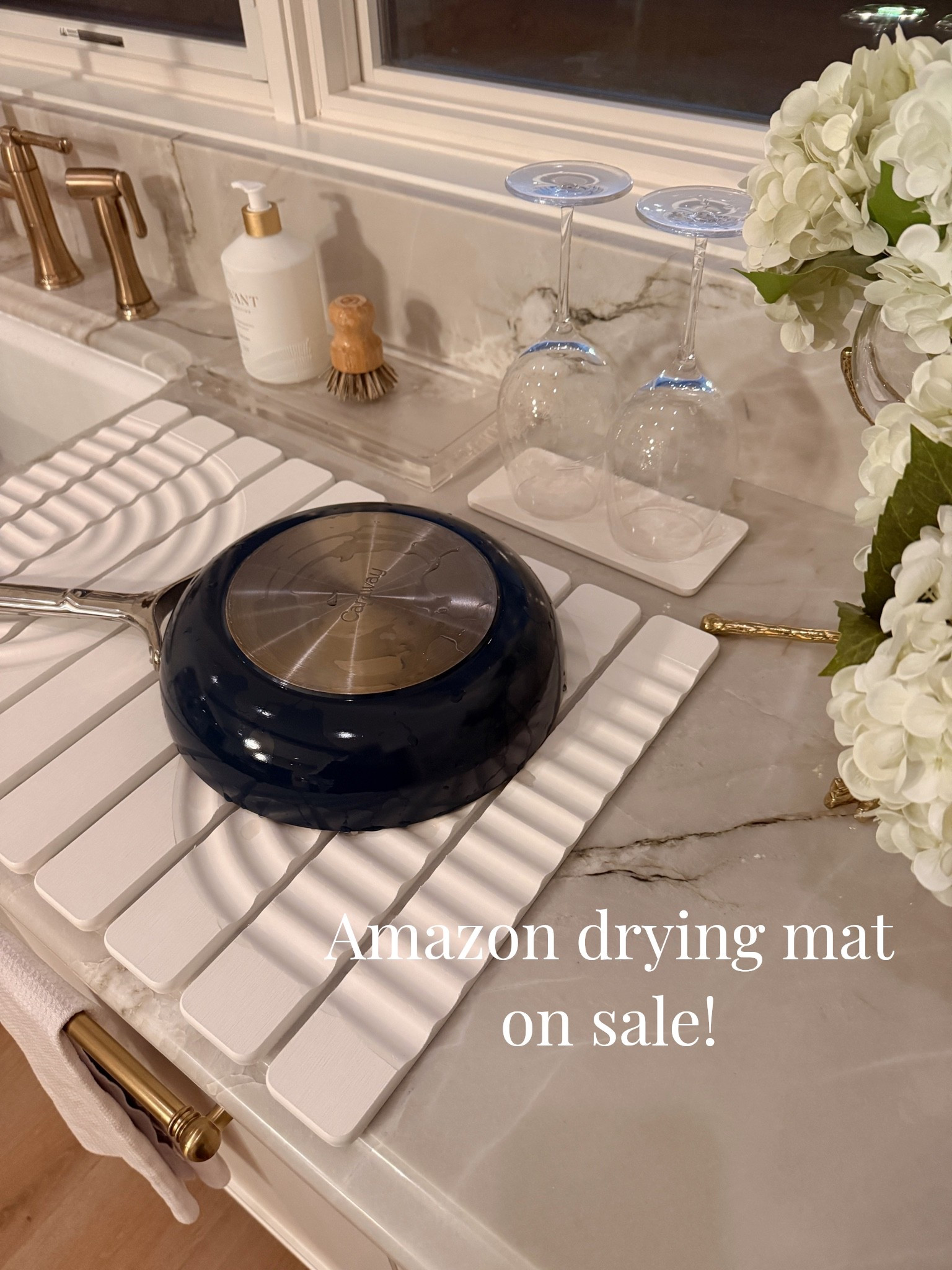 I have been loving this drying mat! Works great and it’s so easy to store under the sink. On sale for Amazon Big Deal Days 🙌🏼