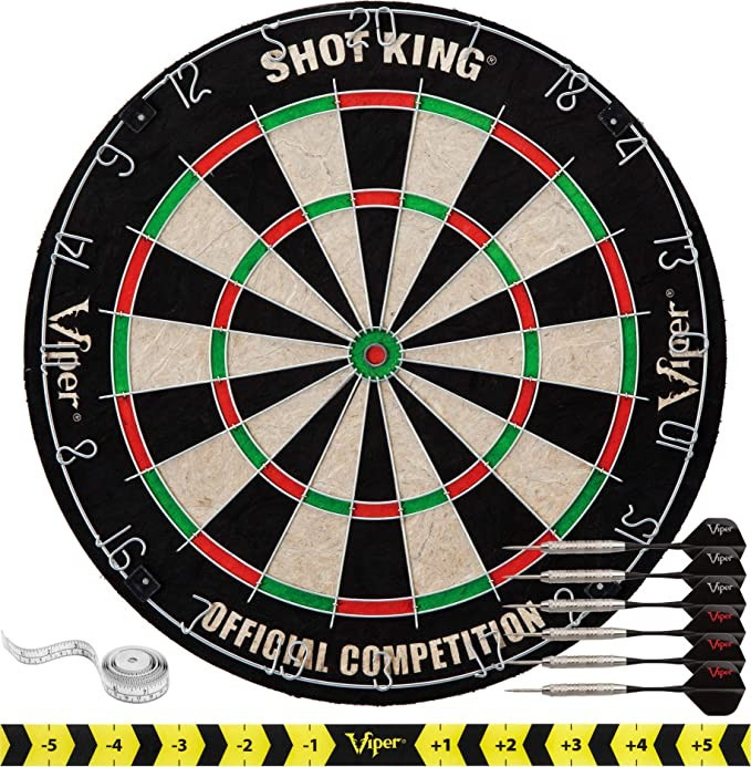 Amazon.com : Viper by GLD Products Shot King Regulation Bristle Steel Tip Dartboard Set with Bull... | Amazon (US)