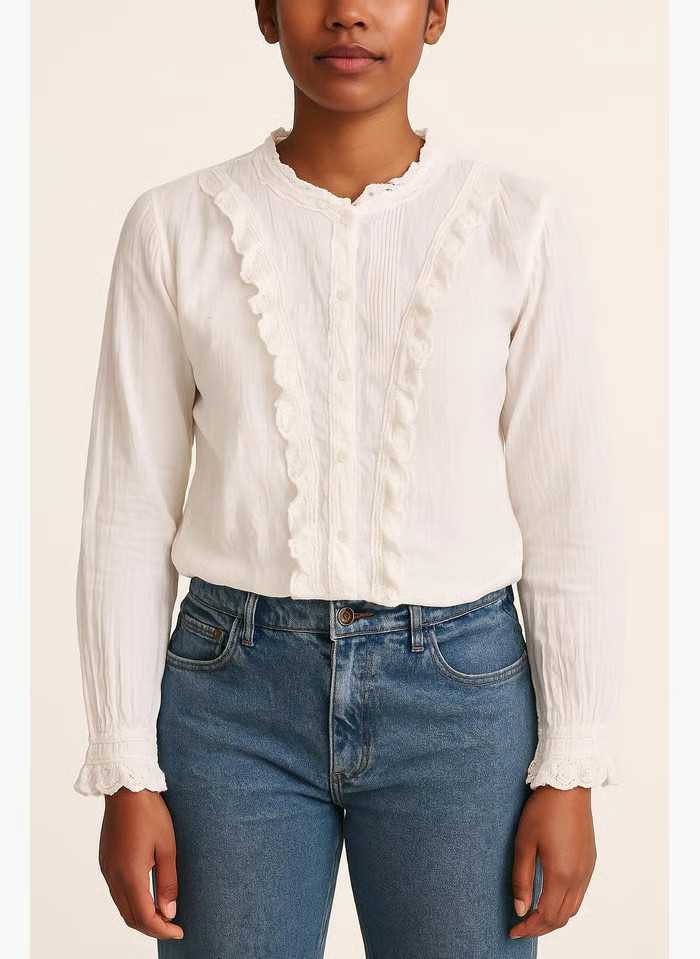 Sezane - Seconde Main - Blouse femme - Taille 40 - Blanc - Place des Tendances | Place Des Tendances (FR)