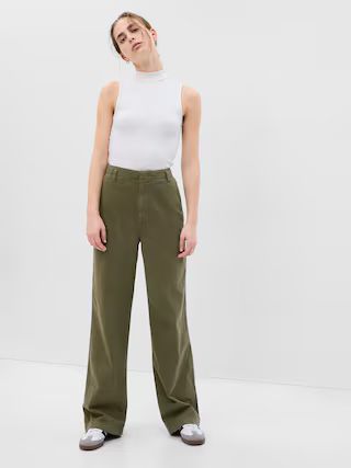 Twill Wide Leg Pants | Gap (US)