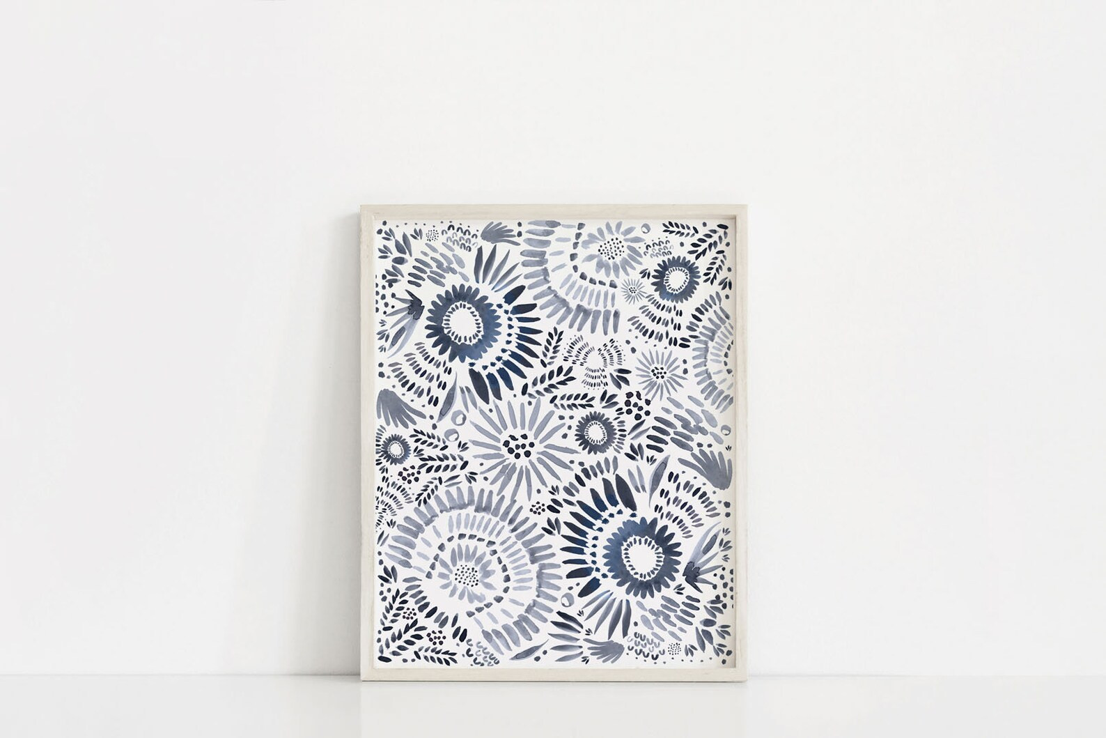 Blue Floral Art Print, Floral Watercolor Print, Watercolor Printable, Blue Floral Art, Printable ... | Etsy (US)