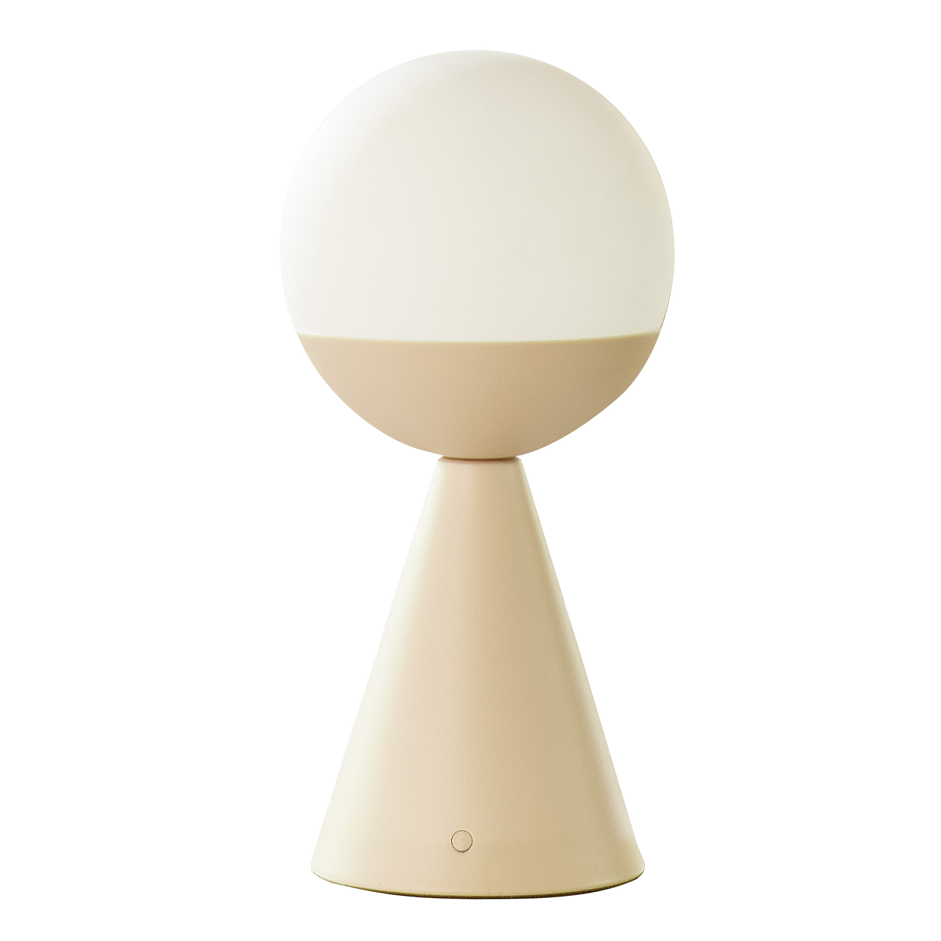 Sandy Taupe and White Glass Globe LED Portable Touch Lamp | World Market