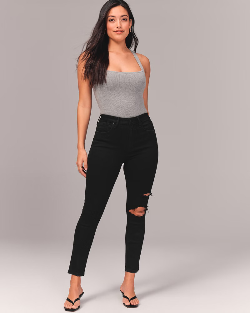 Curve Love High Rise Super Skinny Ankle Jeans | Abercrombie & Fitch (US)