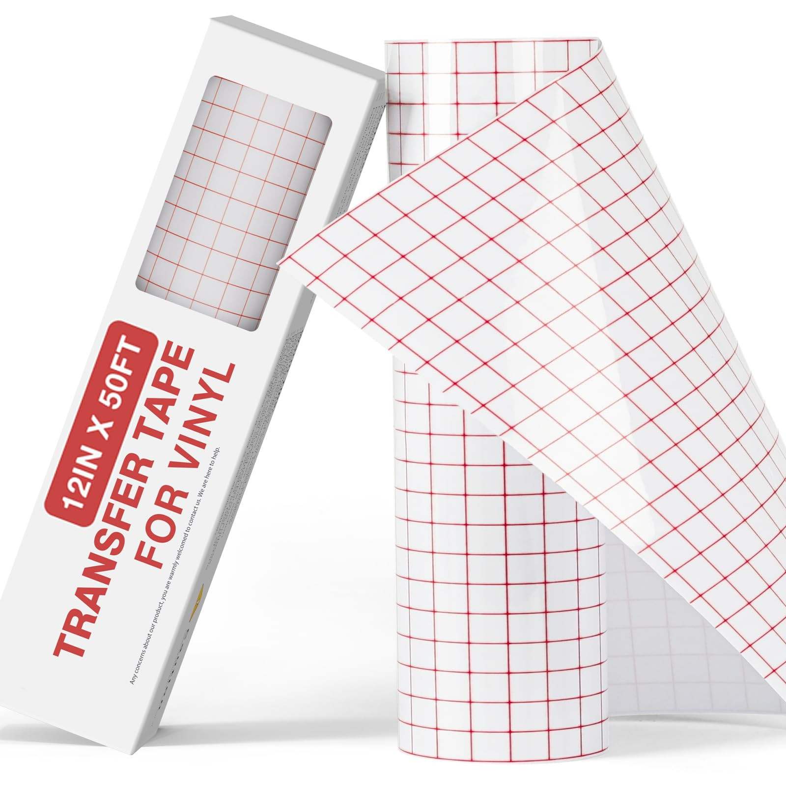 YRYM HT Clear Vinyl Transfer Paper Tape Roll-12 x 50 FT w/Alignment Grid Application Tape for Sil... | Amazon (US)