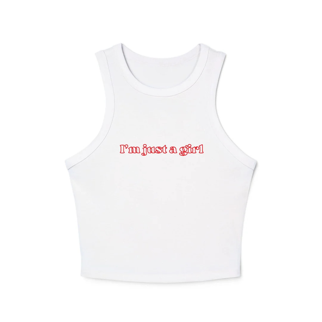 Im just a girl tank top, it girl, Baby Tee, Baby Girl, Funny Baby Tee, Cute Baby, Coquette Bow Te... | Etsy (US)