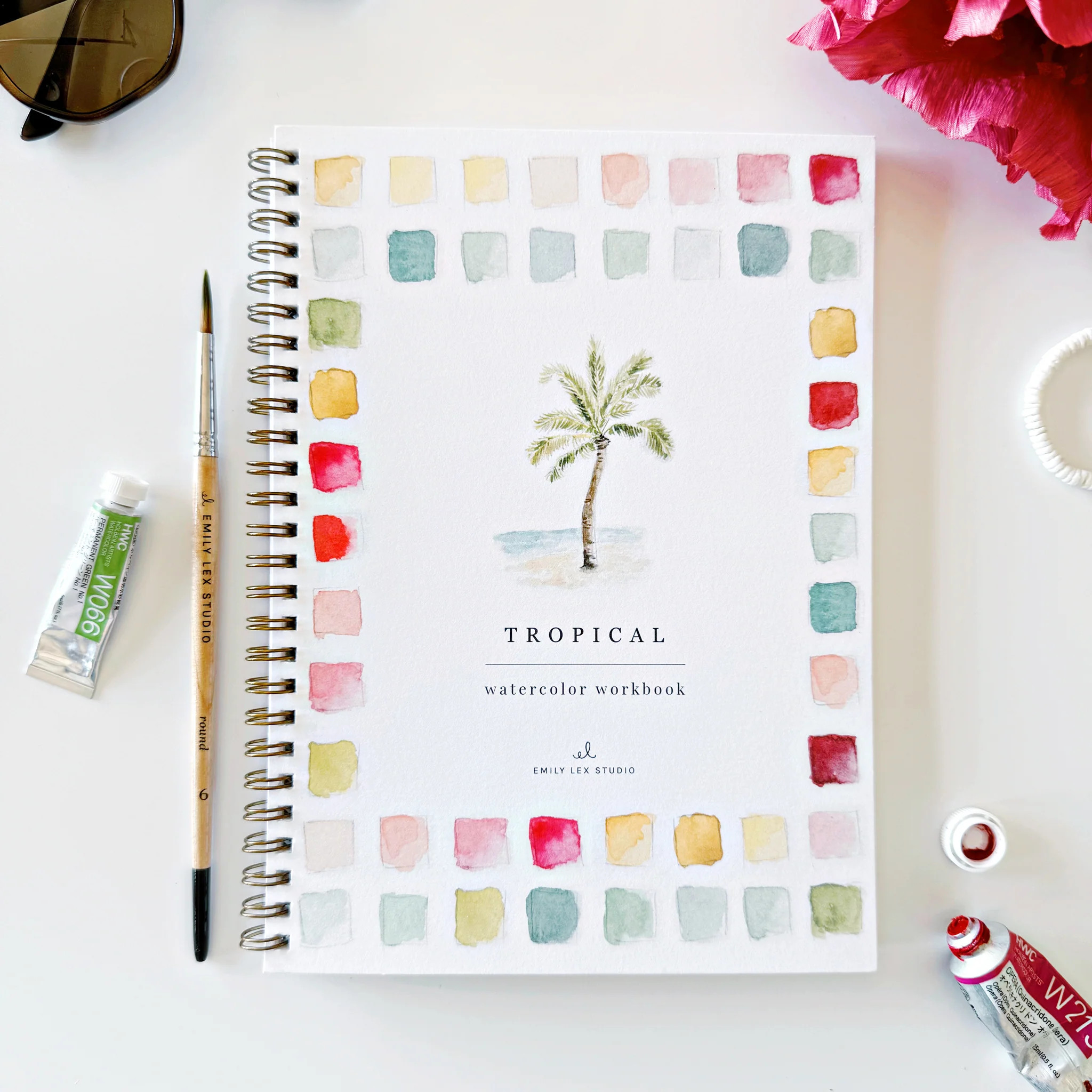 tropical watercolor workbook | Emily Lex Studio