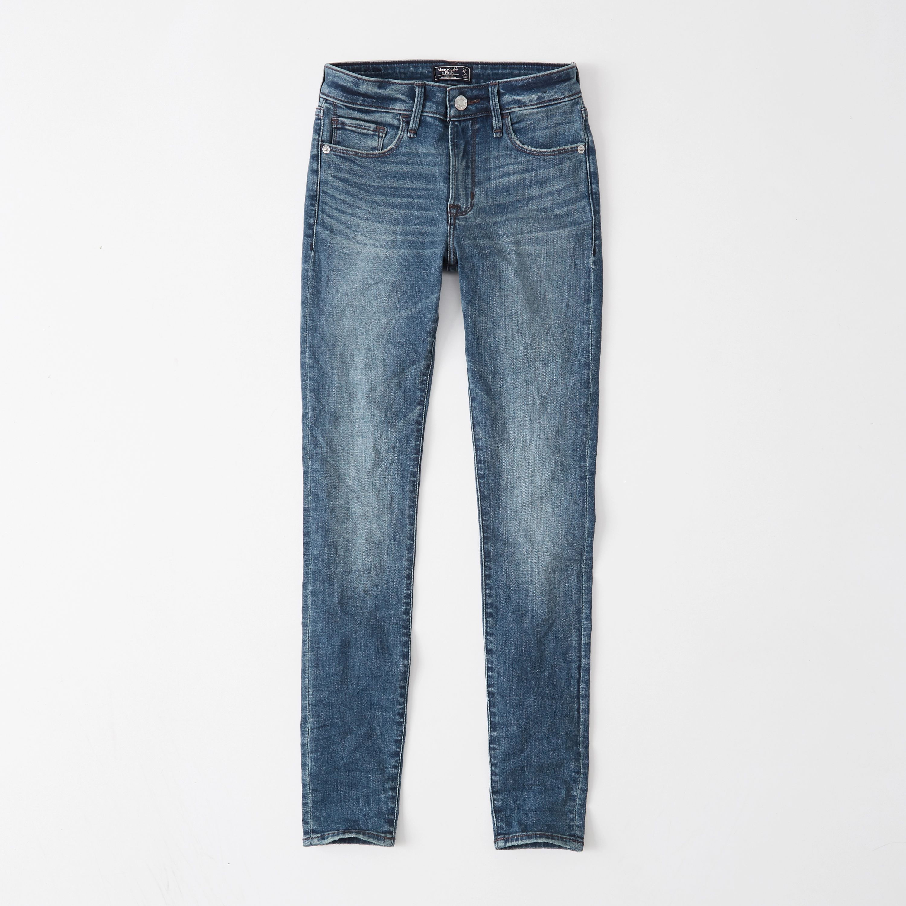 Mid Rise Super Skinny Jeans | Abercrombie & Fitch (US)