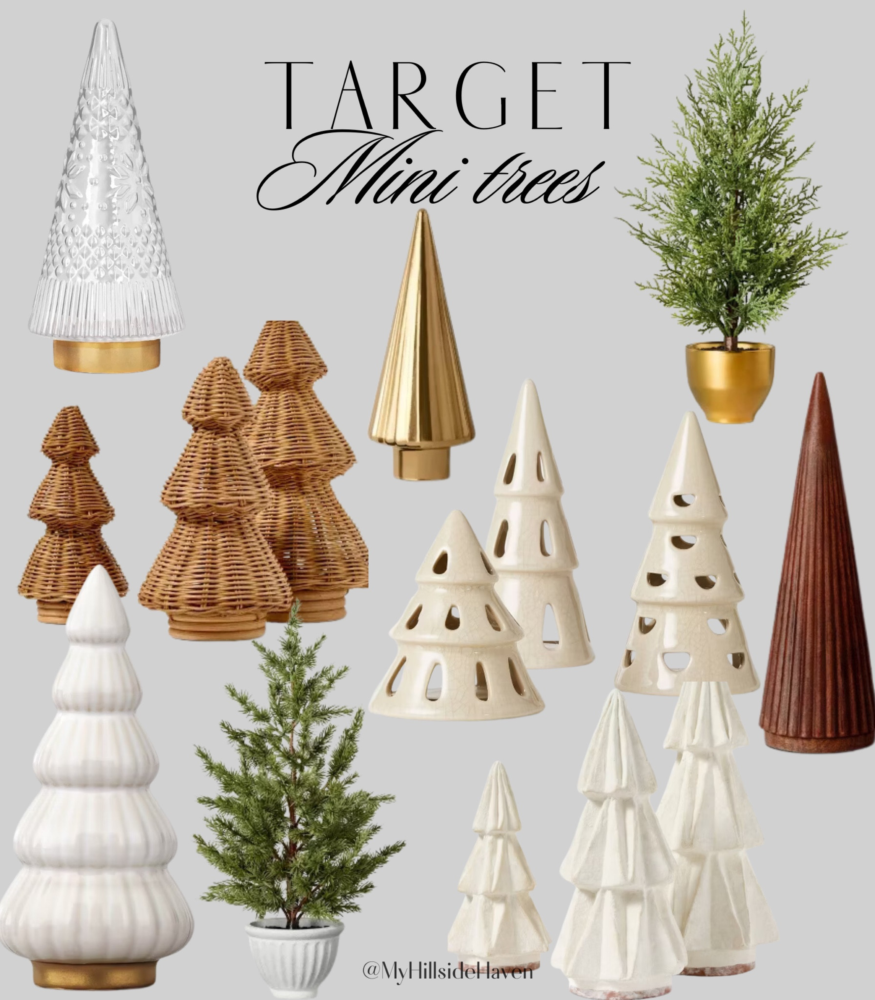 Mini Christmas trees, ceramic mini trees, Christmas decor, target Christmas 

#LTKSeasonal #LTKHome #LTKHoliday