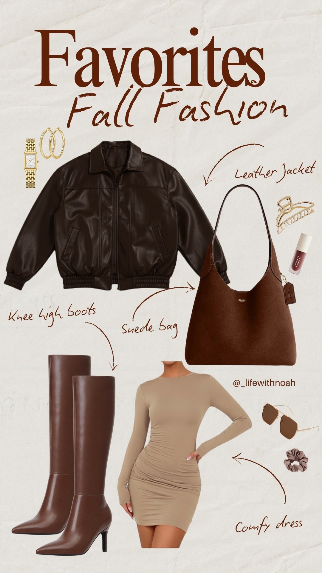 Fall favorites 🍂
Leather jacket, knee-high boots, and a comfy neutral dress — easy to dress up or down this season.
👜 Shop the full look below!

#fallfashion #amazonfinds #outfitinspo

#LTKStyleTip #LTKFindsUnder50 #LTKMidsize