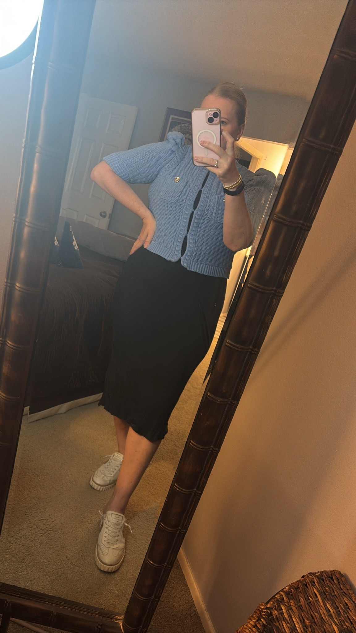 Summer office look, professional look, summer style, short cardigan, sneakers, silk dress 

#LTKStyleTip #LTKSeasonal #LTKU